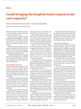 Could bringing the hospital home expand acute care capacity ?