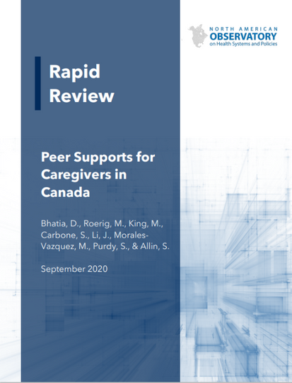 Rapid review peer supports for caregivers in canada september 2020