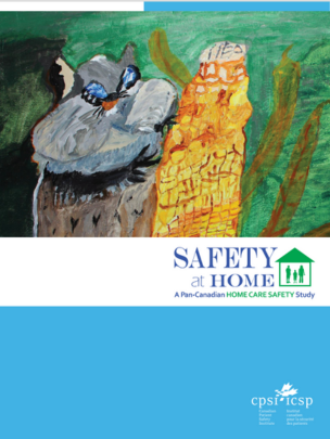 A poster for safety at home with a picture of a bird
