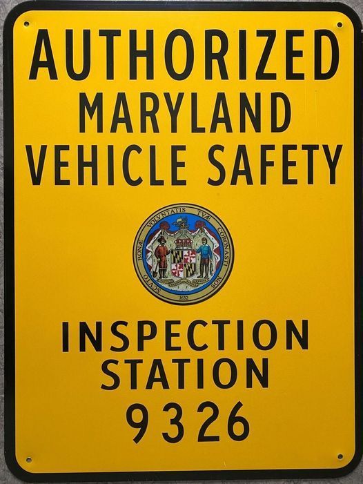 Authorized Maryland Vehicle Safety Sign