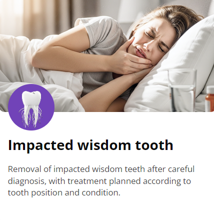 Impacted wisdom tooth removal after careful diagnosis