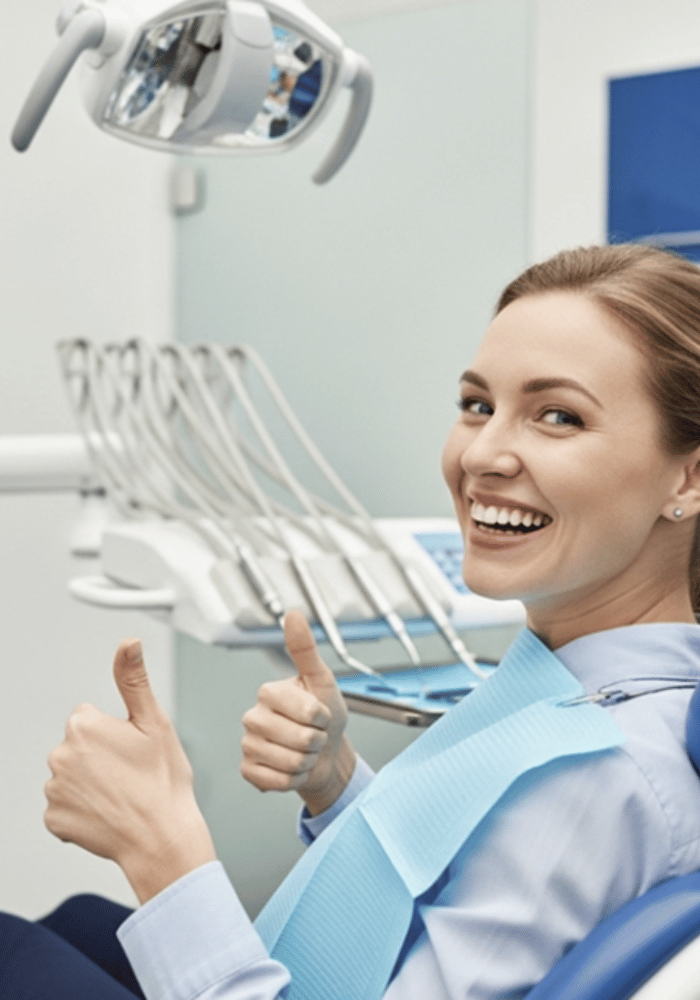 Smiling patient after treatment