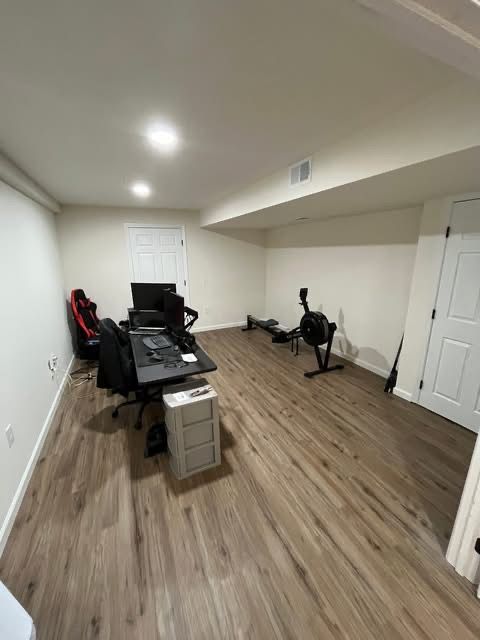 Completed basement renovation