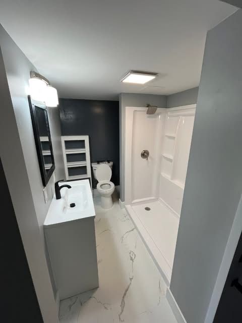 Completed bathroom remodel