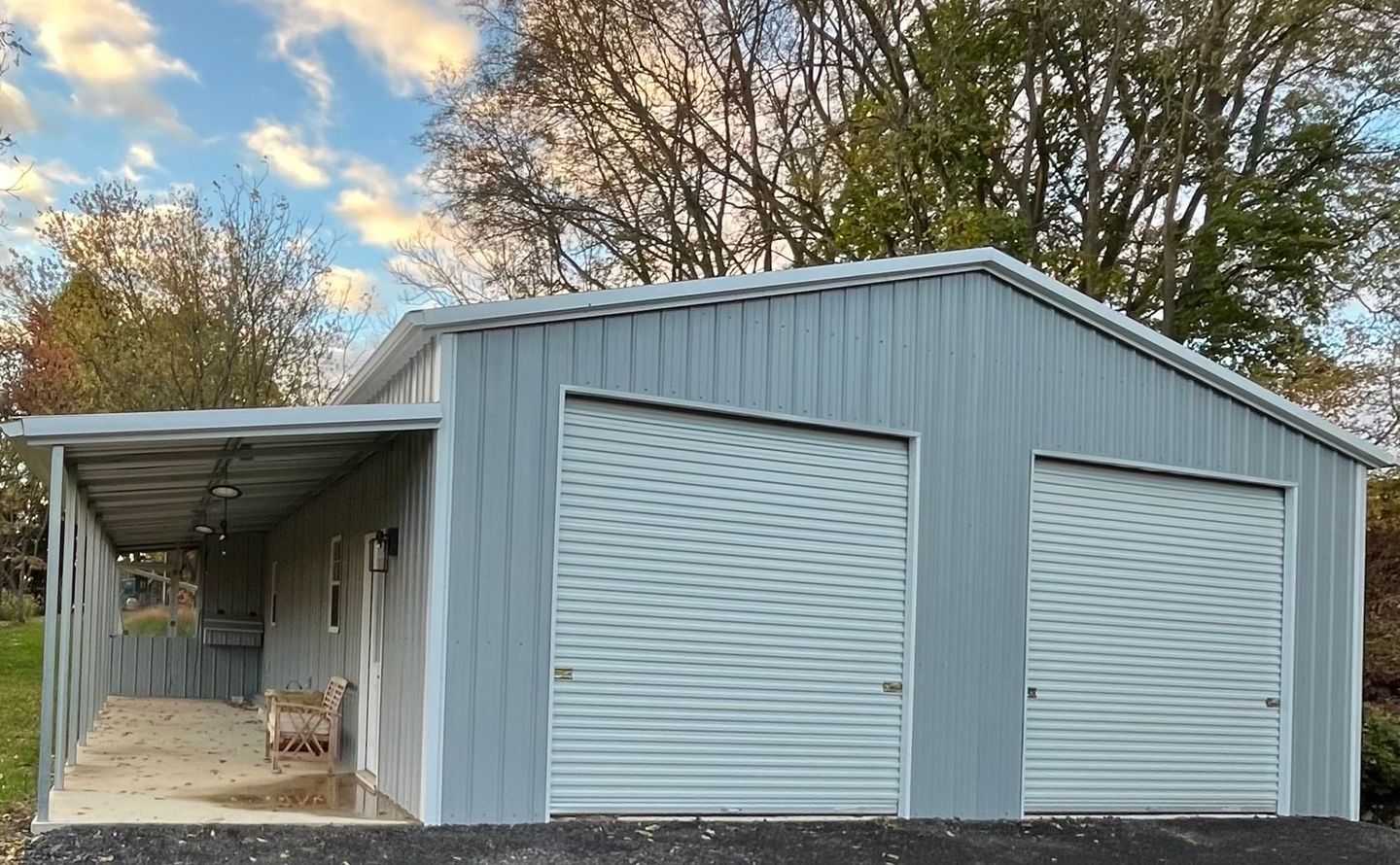 Completed pole barn construction project