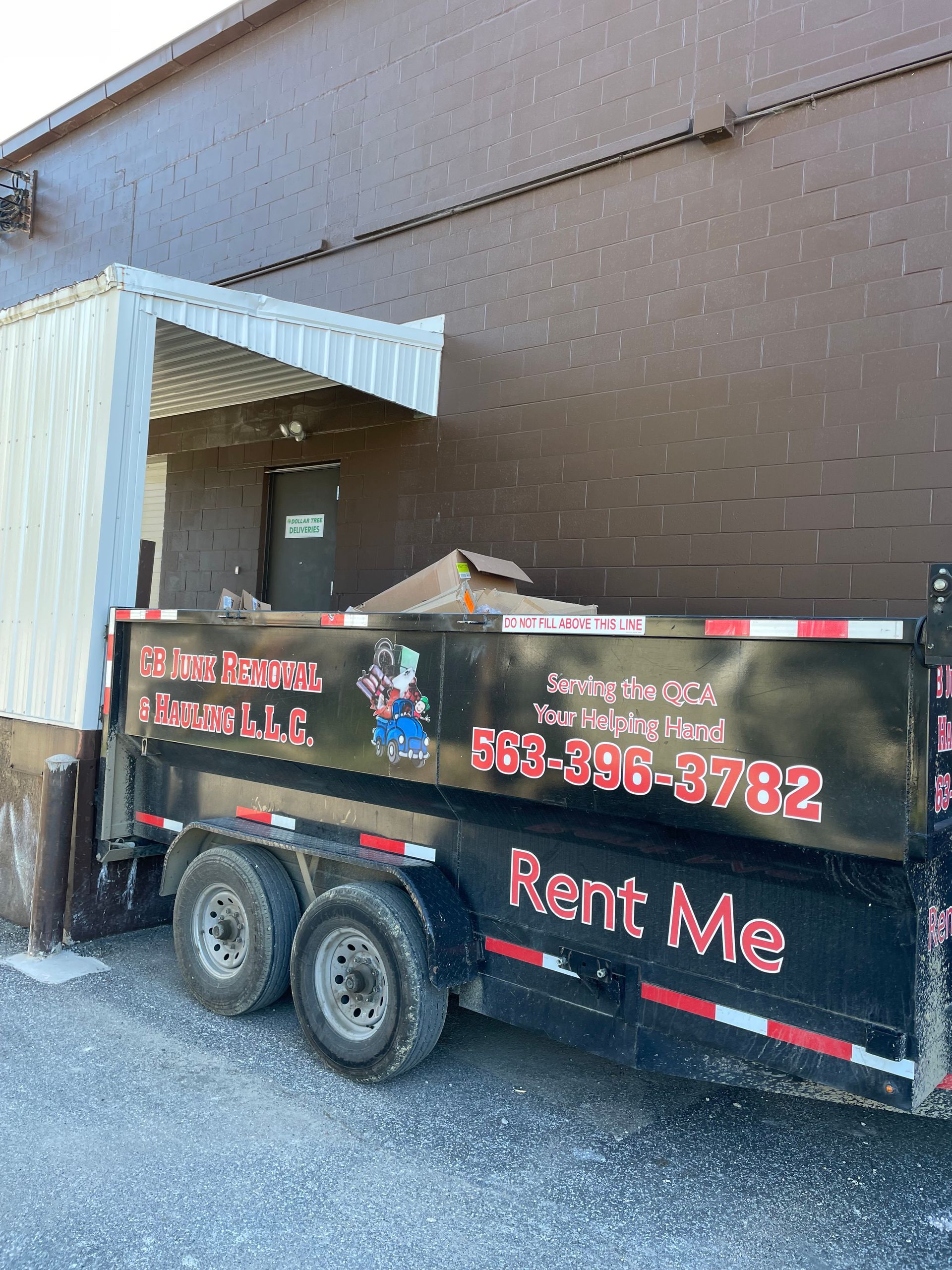 Black trailer with 