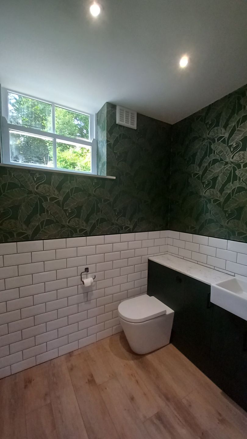 interior painting and decorating - living spaces - wallpaper - feature wall