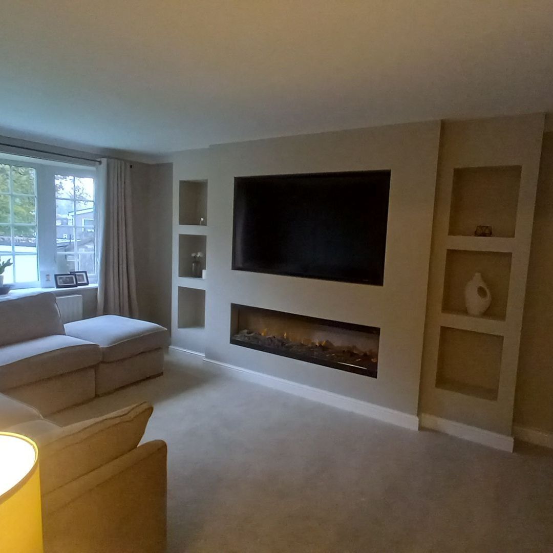 decorative finishes - interior design - painting and decorating - media wall