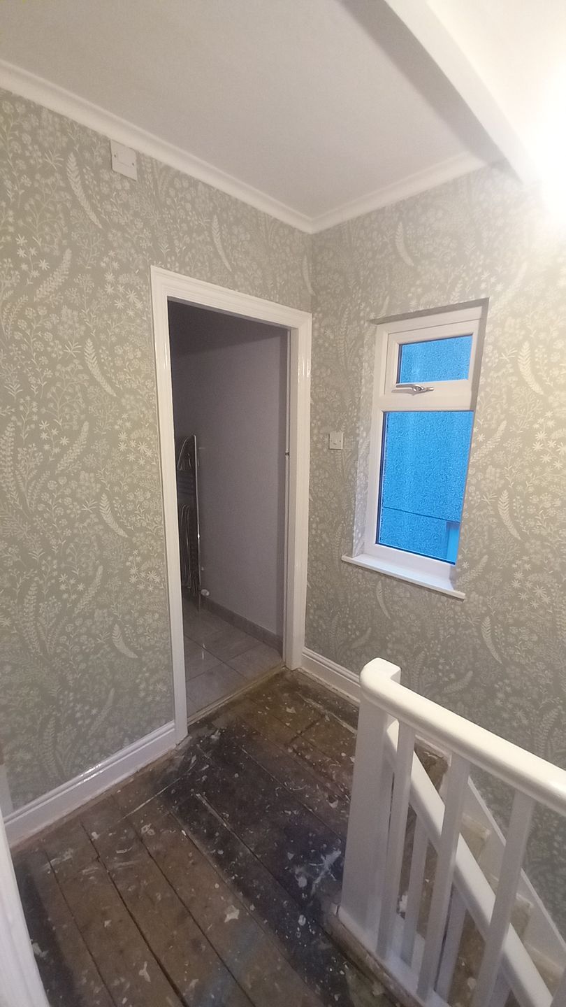 interior painting and decorating - living spaces - wallpaper - feature wall
