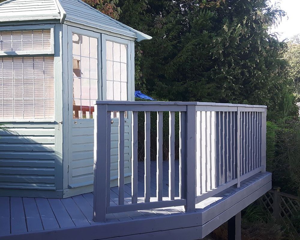 exterior painting and decorating - decking - summerhouse