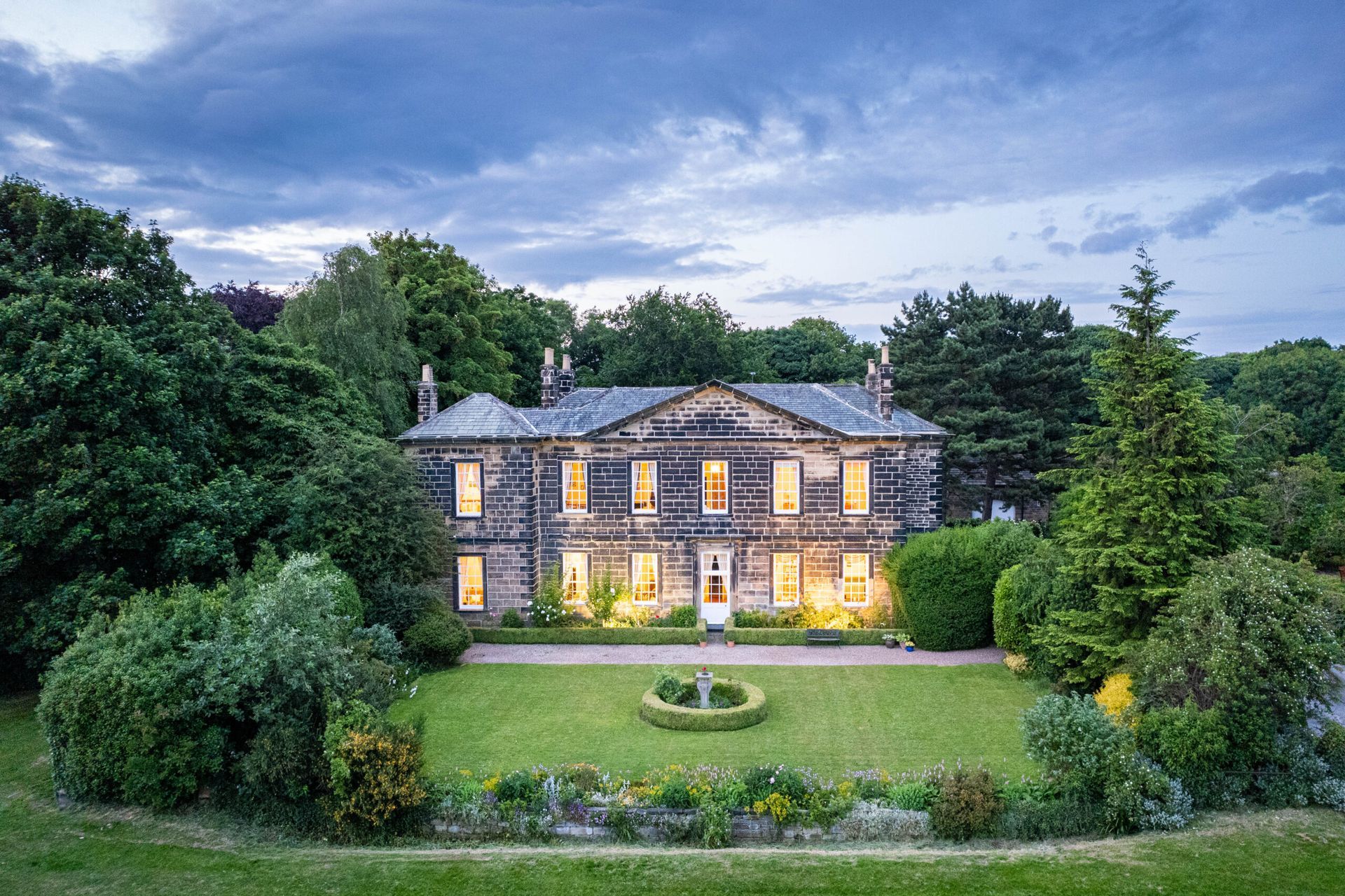 Completed heritage home exterior – breathable protective finishes applied to stone and joinery, enhancing period character
