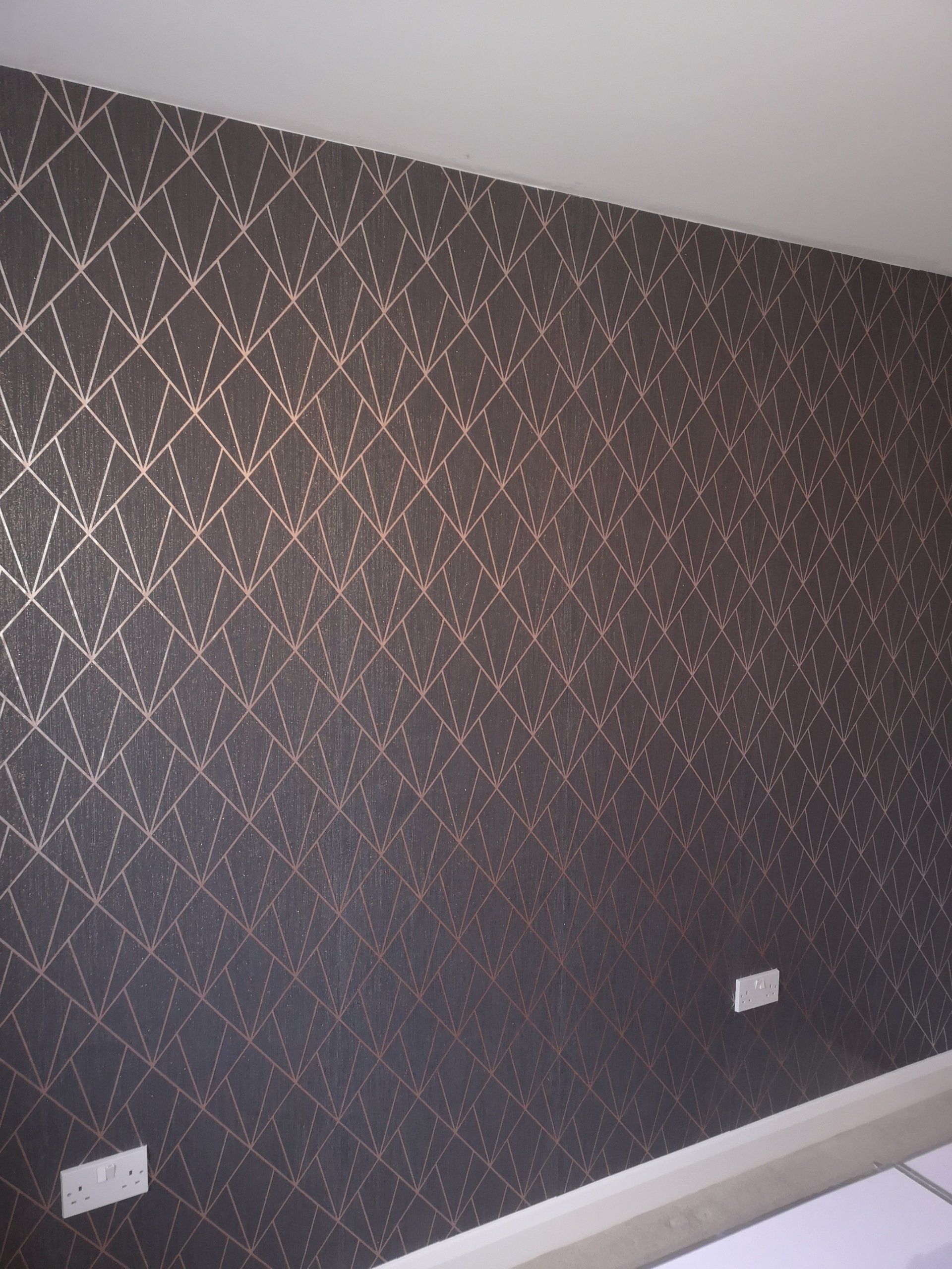 interior painting and decorating - living spaces - wallpaper - feature wall