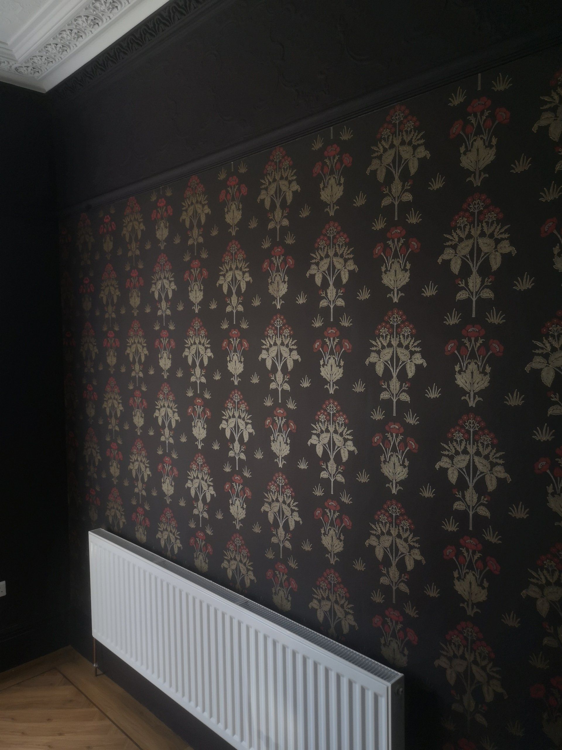 interior painting and decorating - living spaces - wallpaper - feature wall