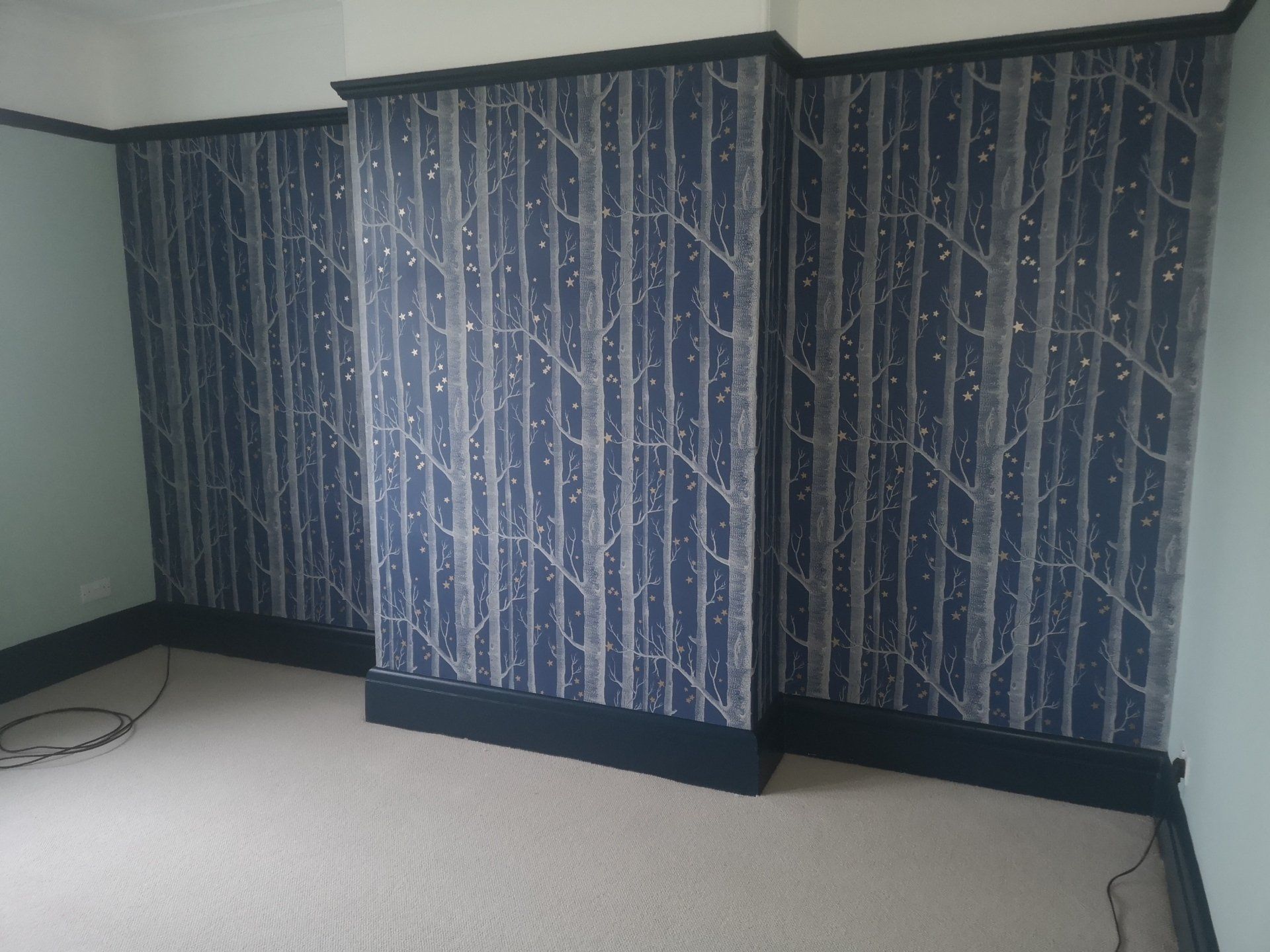 interior painting and decorating - living spaces - wallpaper - feature wall