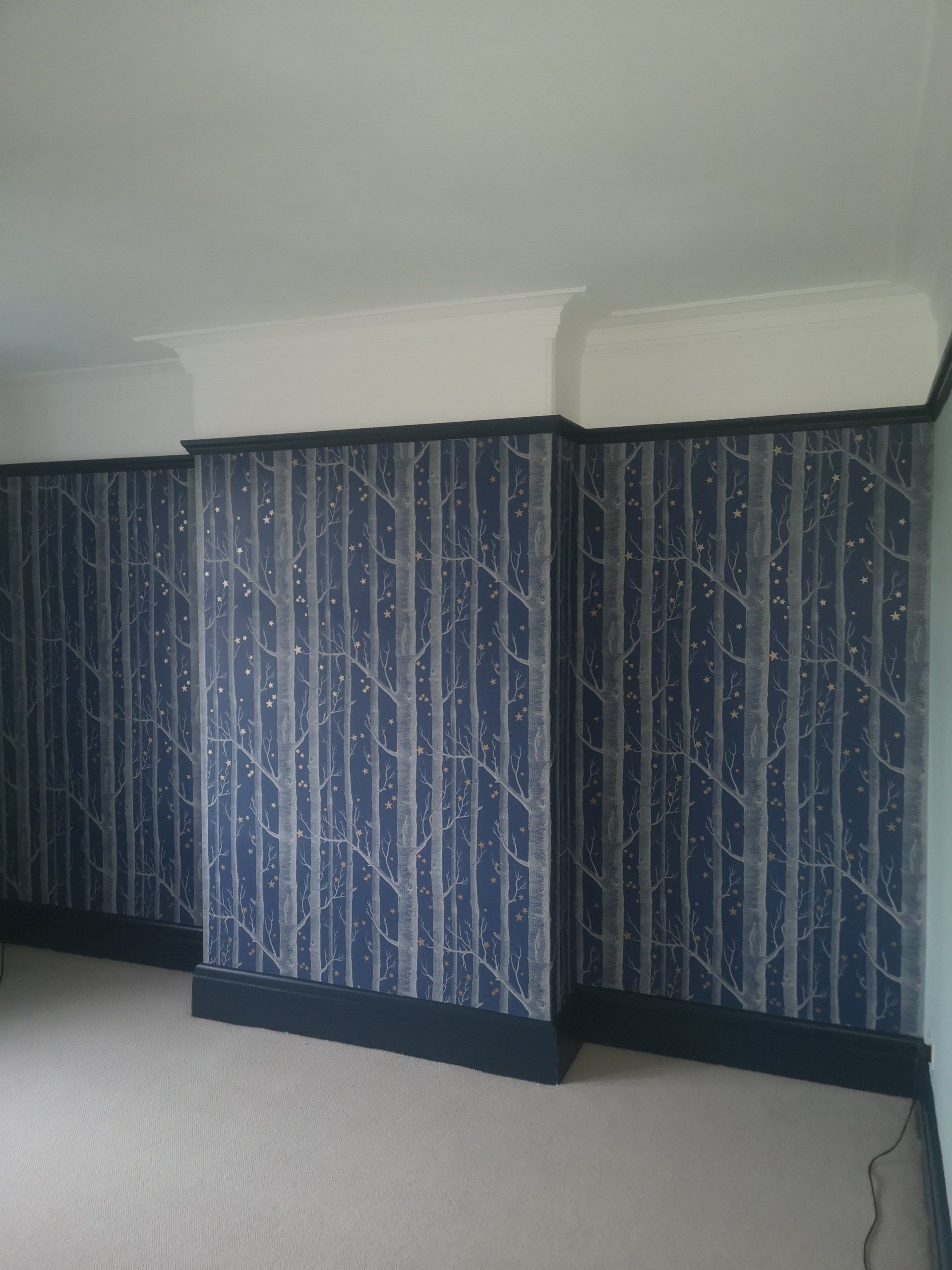 interior painting and decorating - living spaces - wallpaper - feature wall