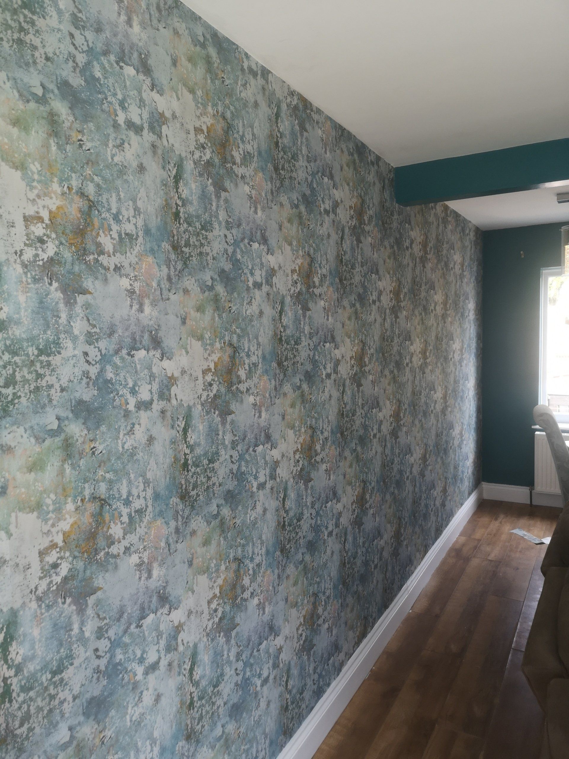 interior painting and decorating - living spaces - lounge - wallpaper - feature wall