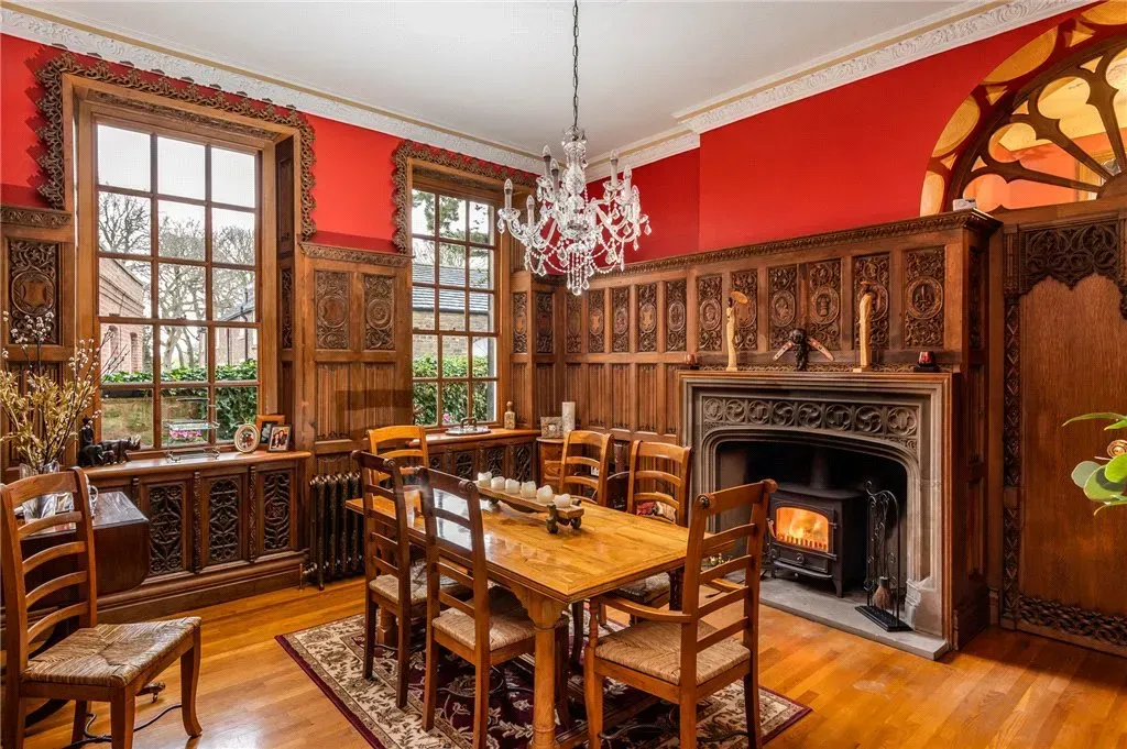 interior hallway painting and decorating - wood panelling - detailed - decorative finishes
