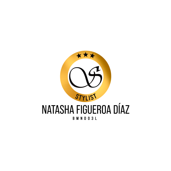 A logo for a stylist named natasha figueroa diaz