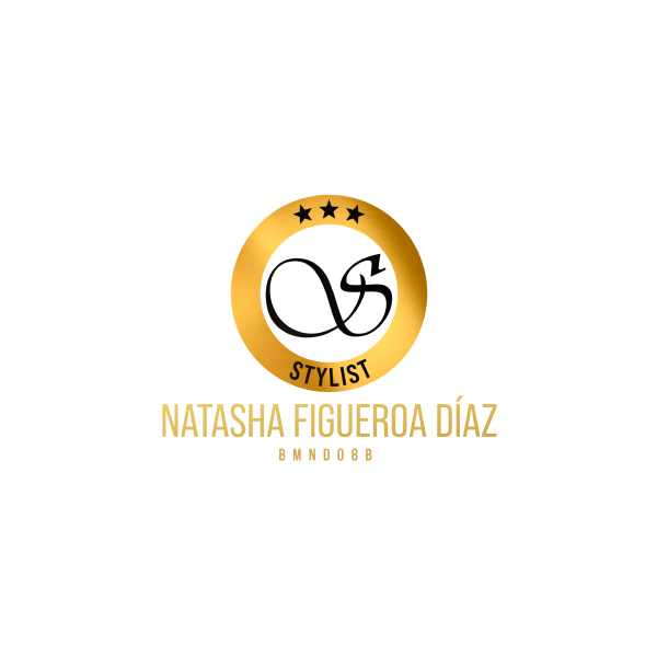 A logo for a stylist named natasha figueroa diaz
