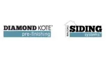 Two logos for diamond kote pre-finishing and siding systems.
