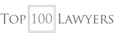 Top 100 Lawyers logo in gray serif text with “100” in a framed square