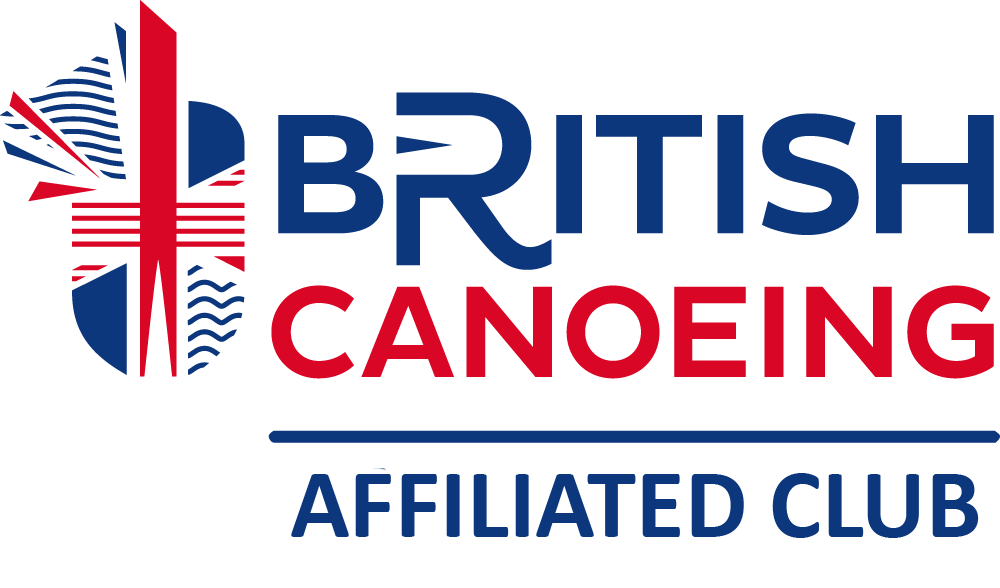British Canoeing logo: Union Jack and paddle graphic with text 
