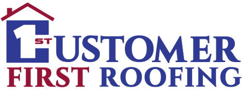 Customer First logo for customer first roofing.