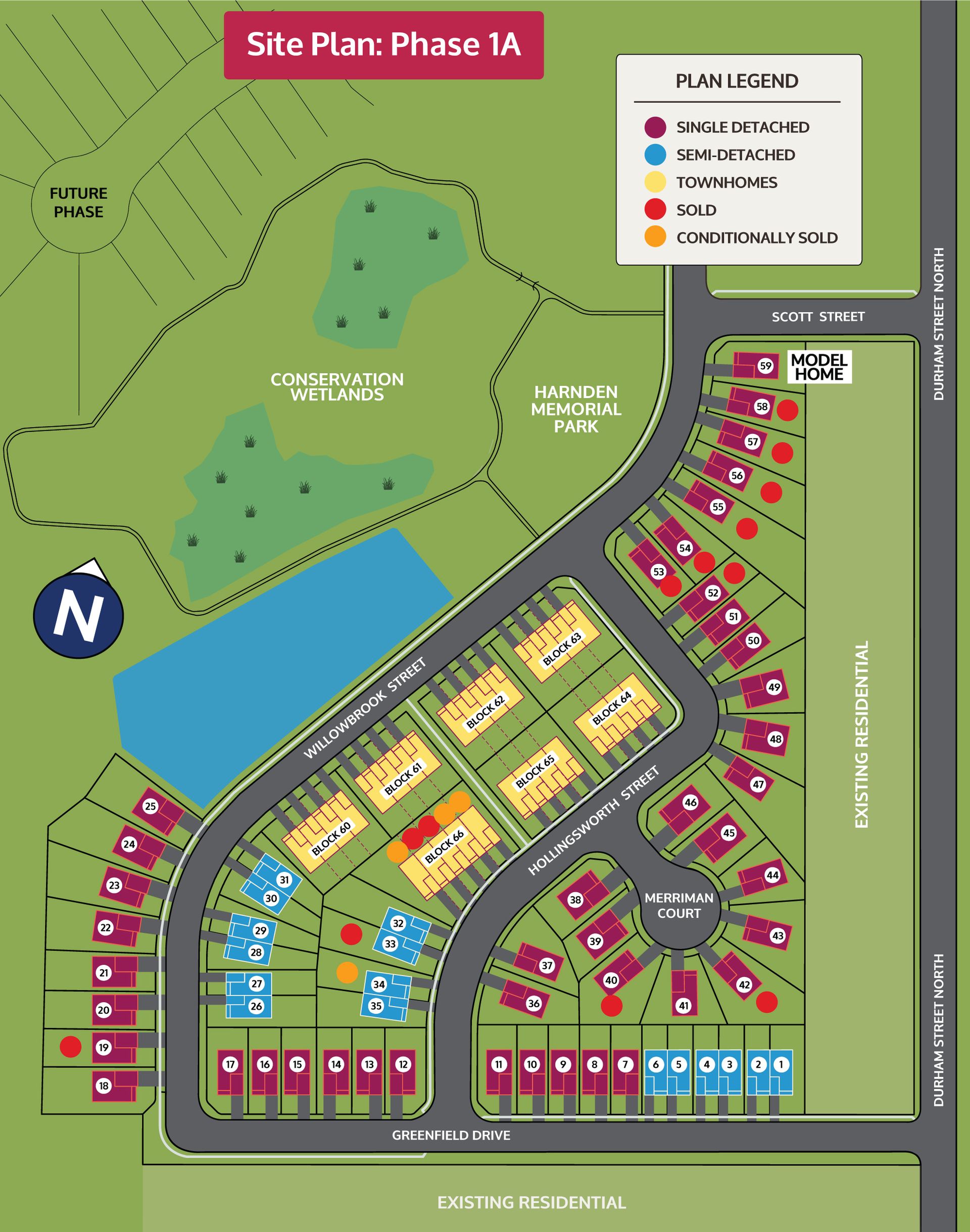 The Eastfields subdivision featuring the Flynn semi-detached models.