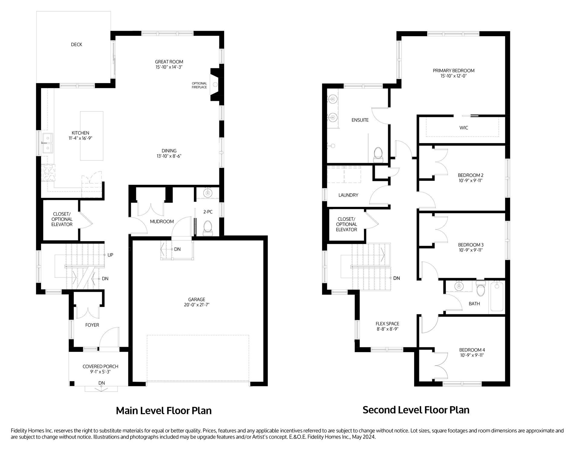A black and white floor plan of the Annika model at Eastfields in Colborne