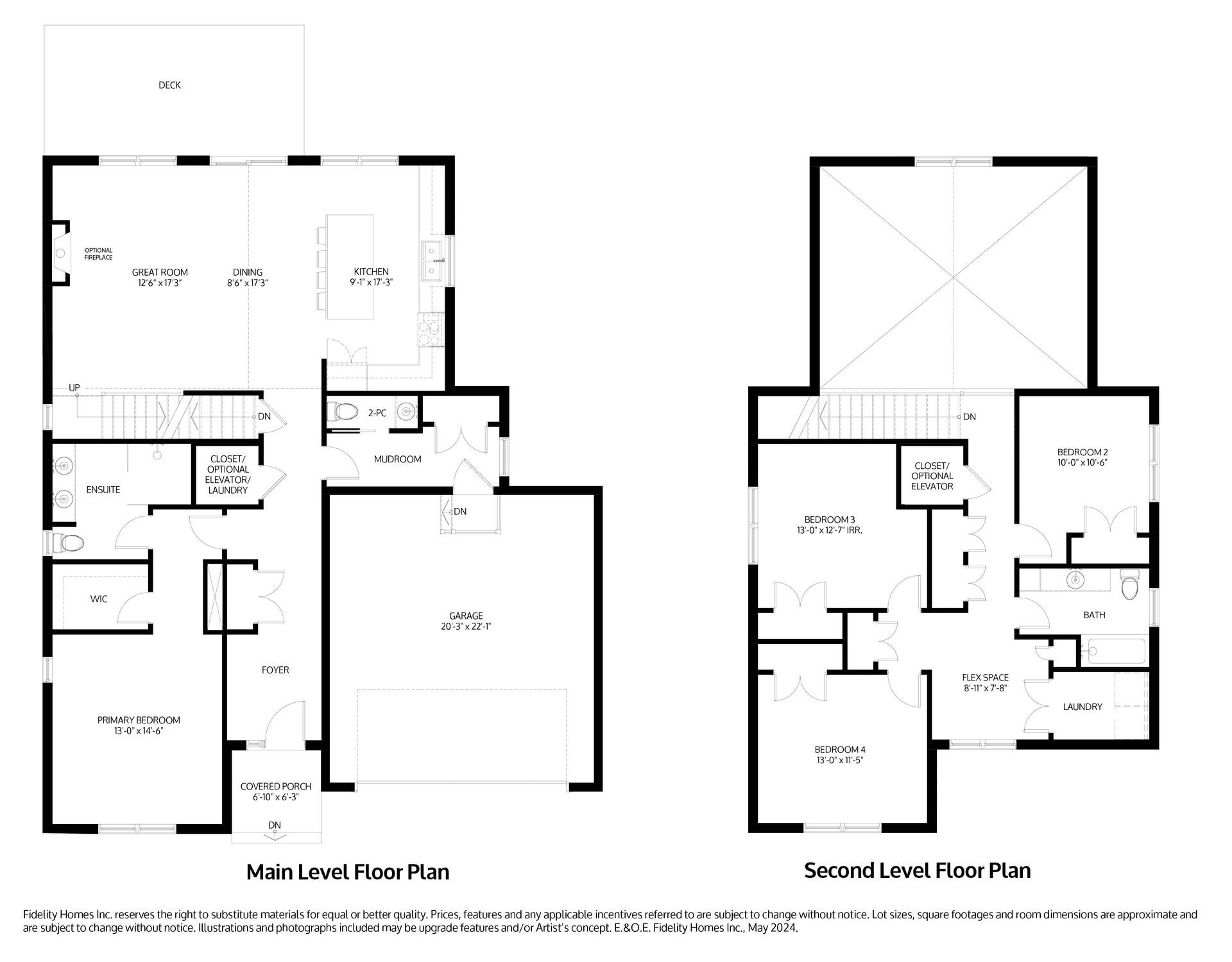 A black and white floor plan of the Aksel model at Eastfields in Colborne