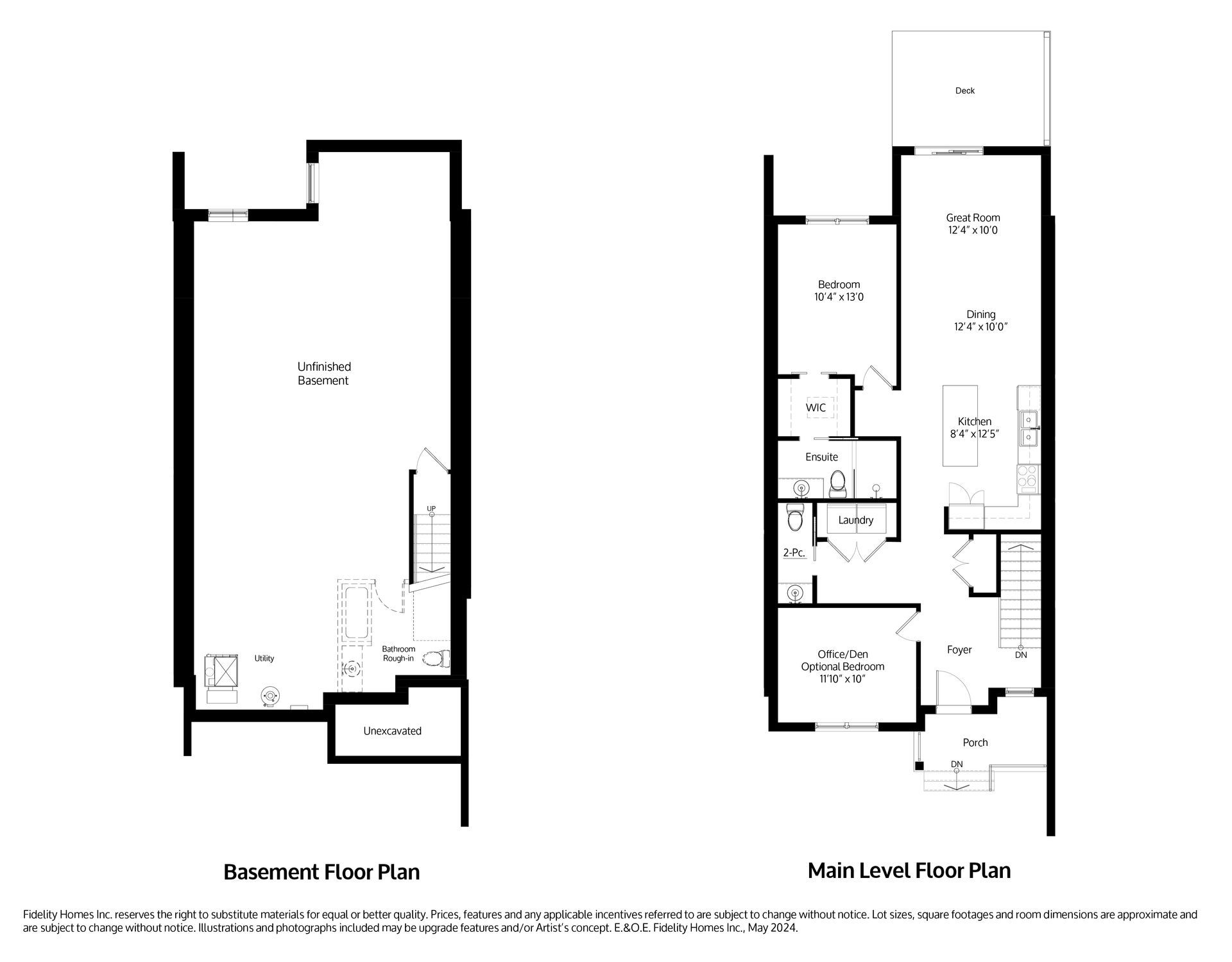 A black and white floor plan of the Tonna model at Eastfields in Colborne