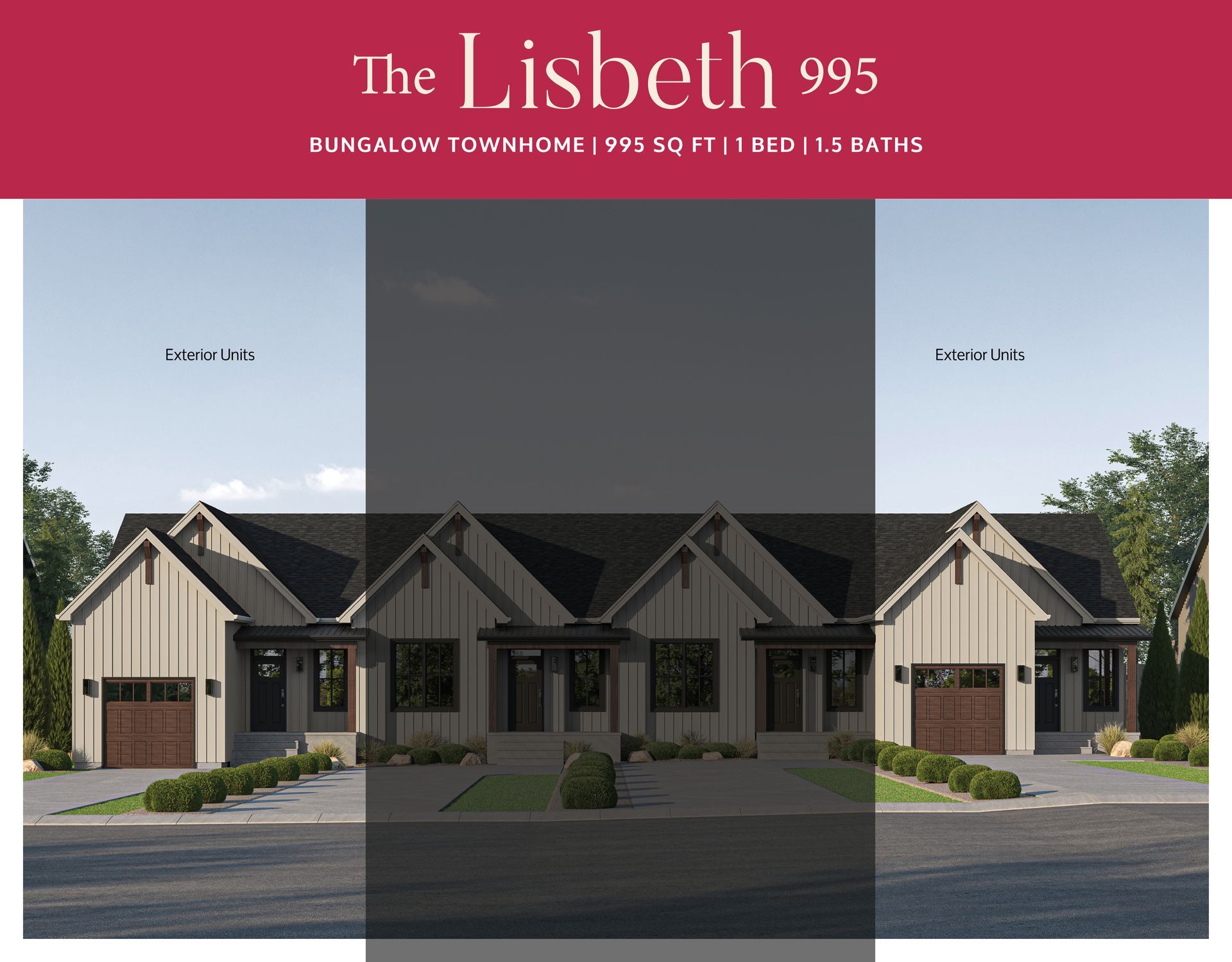 An artist 's impression of the Lisbeth townhome in Colborne Ontario