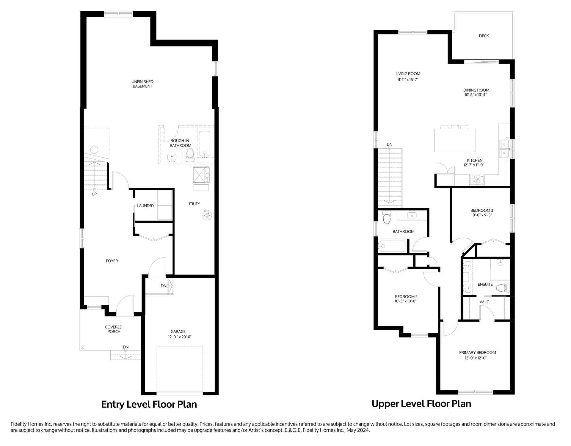 A black and white floor plan of the Lennox model at Eastfields in Colborne