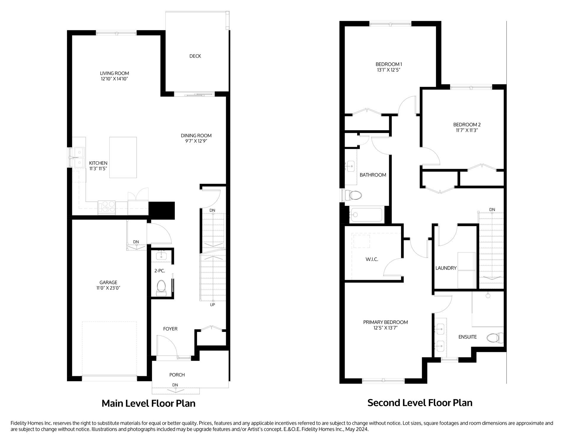 A black and white floor plan of the Jaana model at Eastfields in Colborne