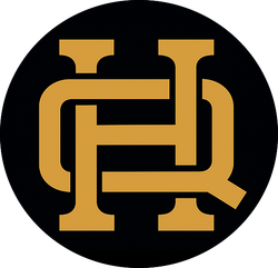 Gold monogram letters 