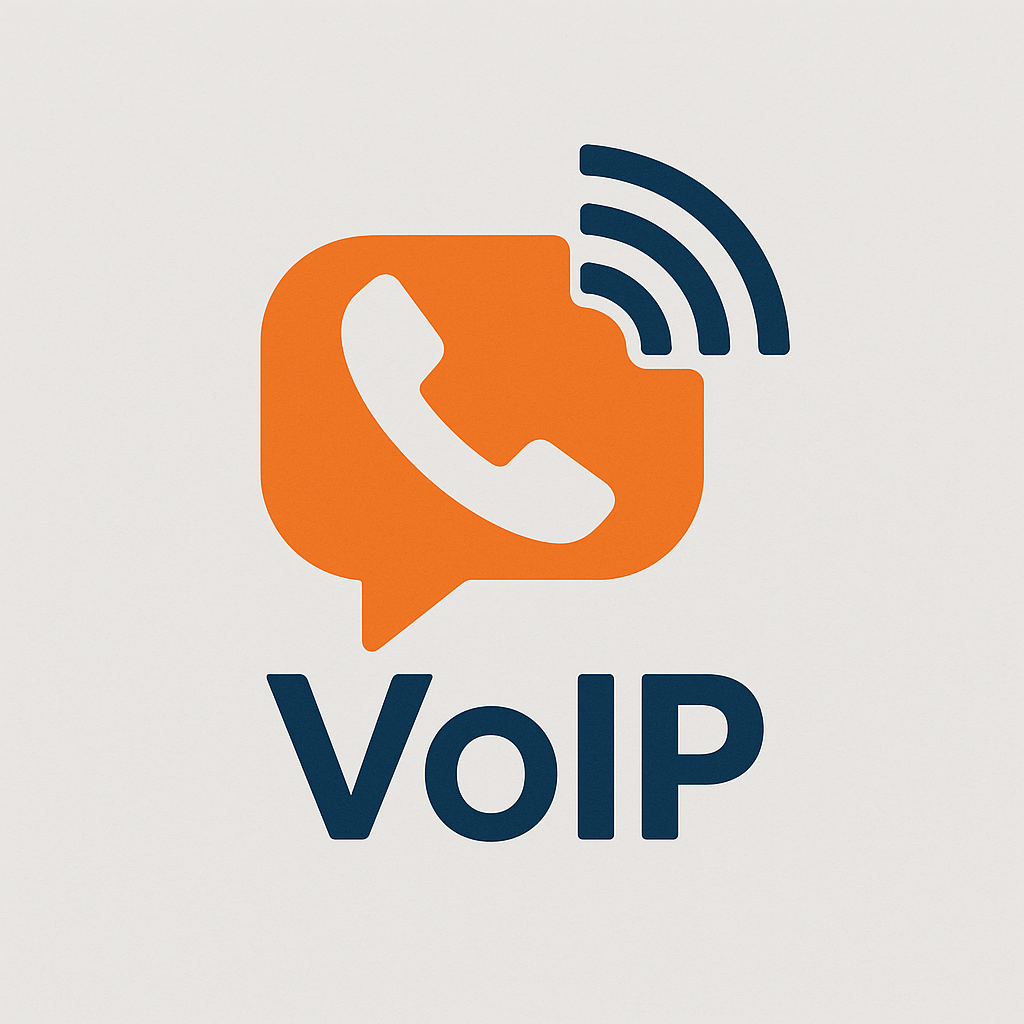 Orange VoIP logo with phone icon and signal waves.