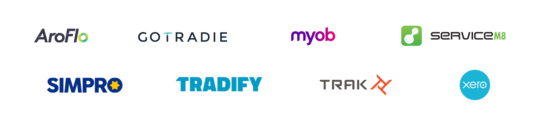 We integrate our accounting and financial management services with trade-specific technology to simplify your business. Aroflo, GoTradie, myob, ServiceM8, simPRO, Tradify, Trak, Xero