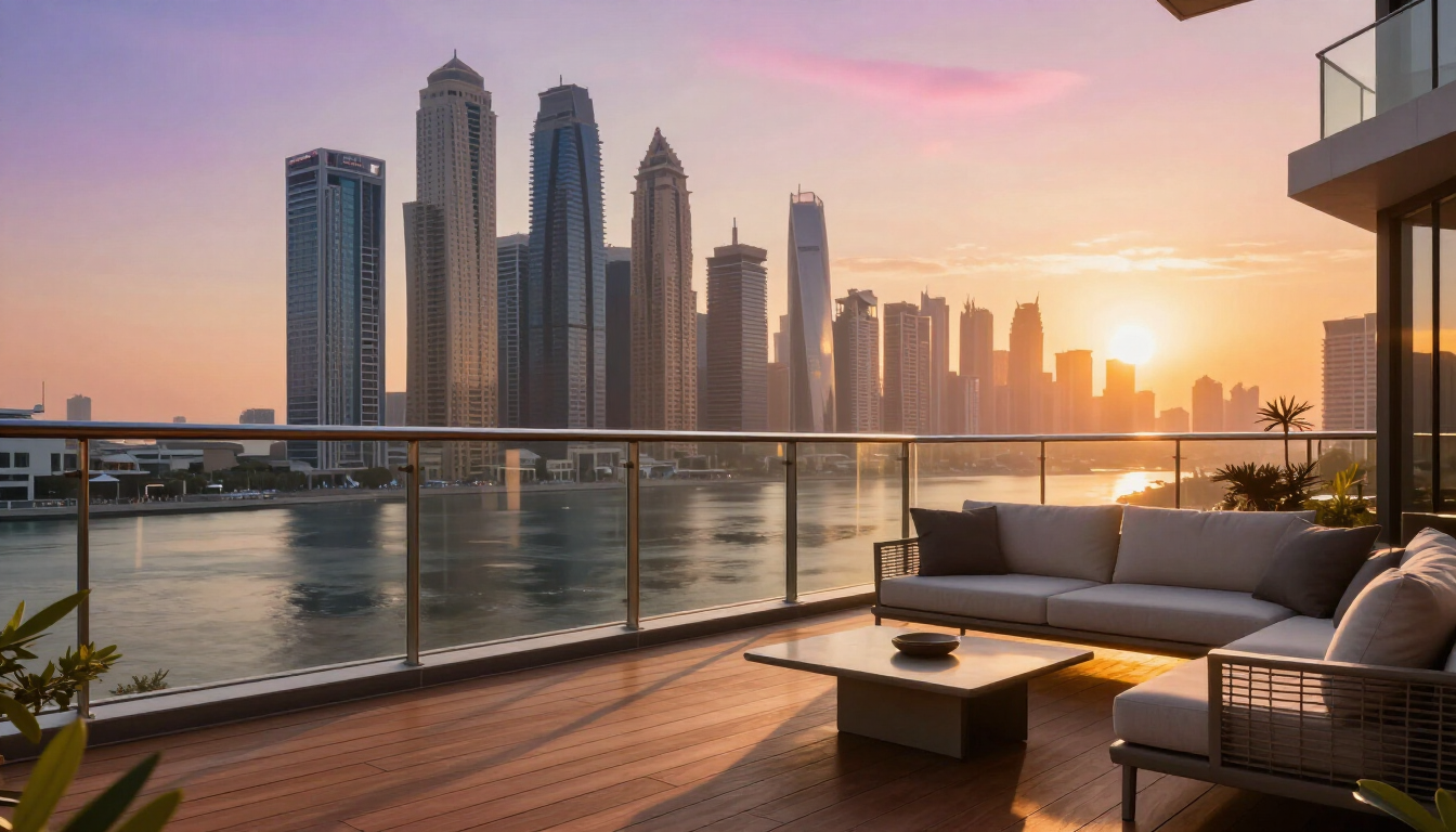 Dubai skyline view representing short-term rental market in 2026