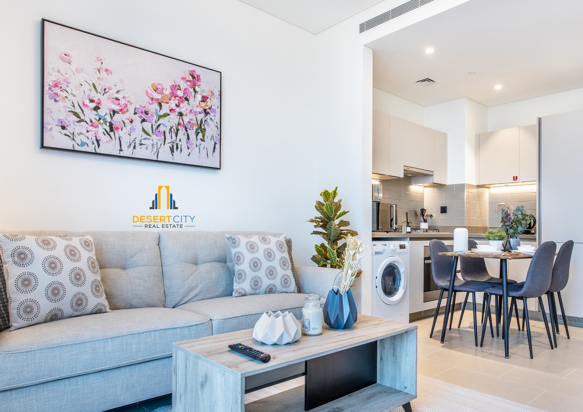 Modern furnished apartment interior in Business Bay