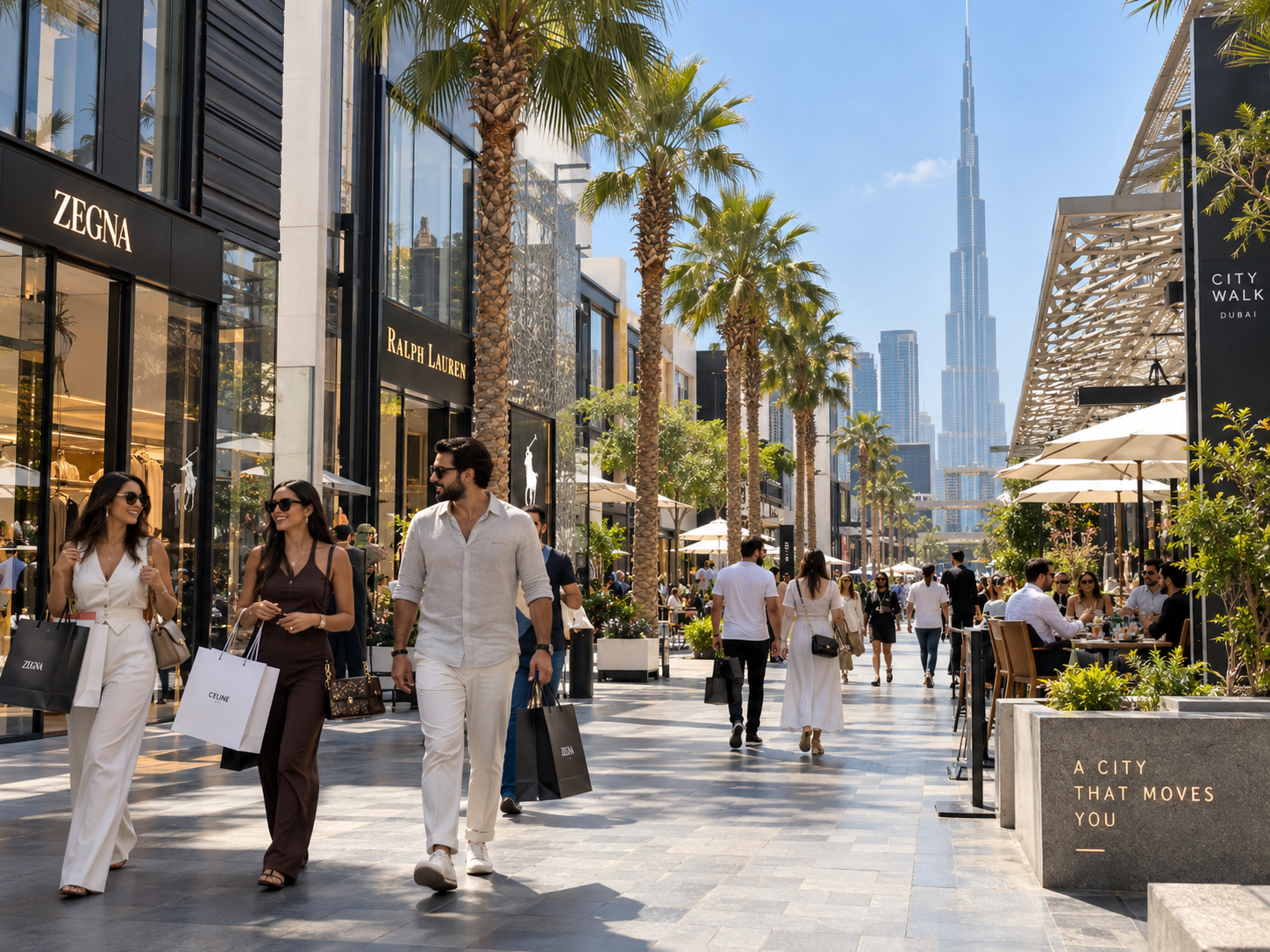 Dubai mall shopping scene