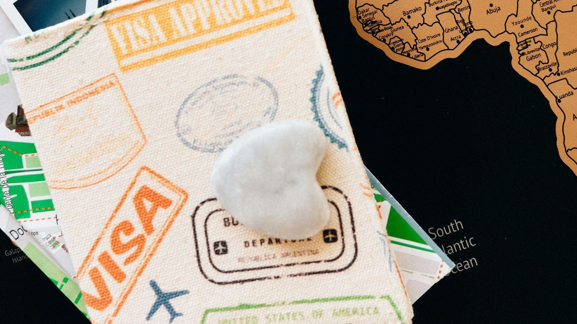 A passport with a visa stamp on it