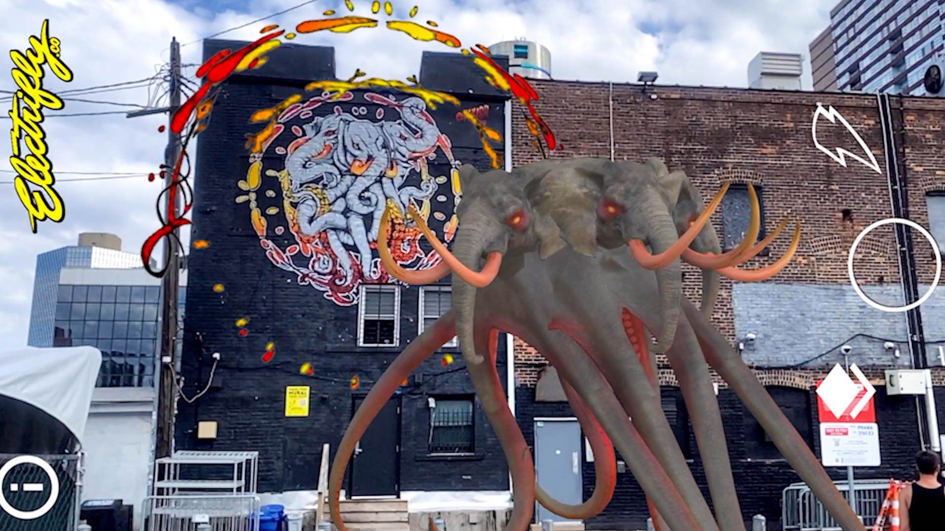 Phybr Augmented Reality Mural by Electrifly in Detroit, MI