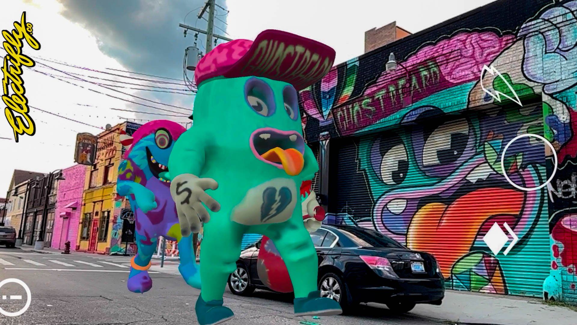 Ghostbeard Augmented Reality Mural in Eastern Market, Detroit