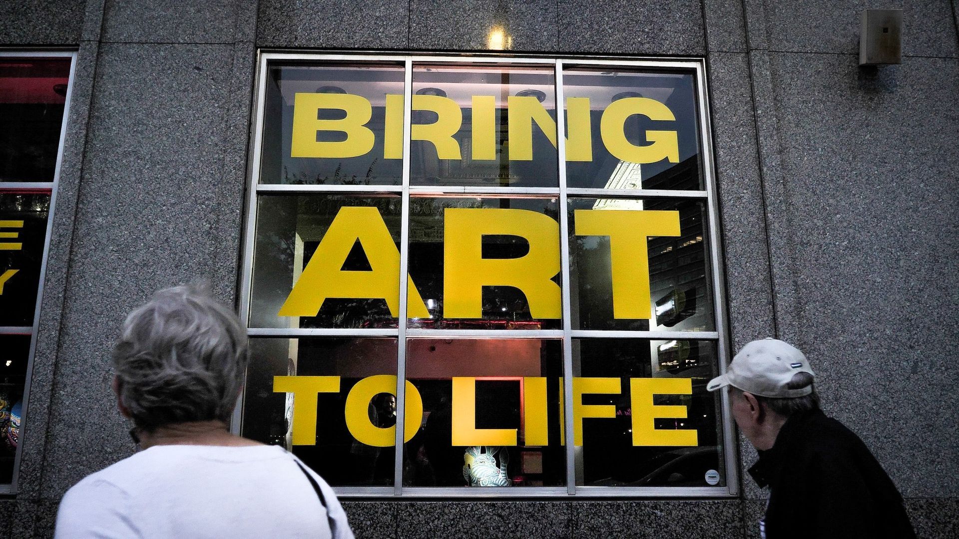 Bring Art To Life Sign at Electrifly Detroit Immersive Art Gallery