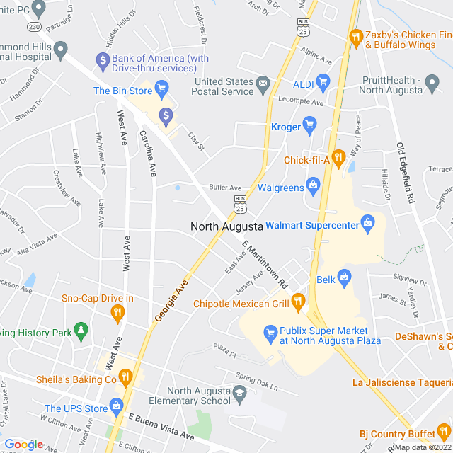 Map of business location