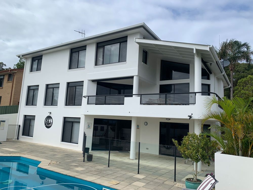 House With Pool — Painting in Forster