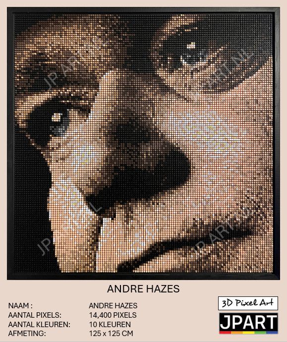 Herman brood is de naam van de kunstenaar achter deze pixel art