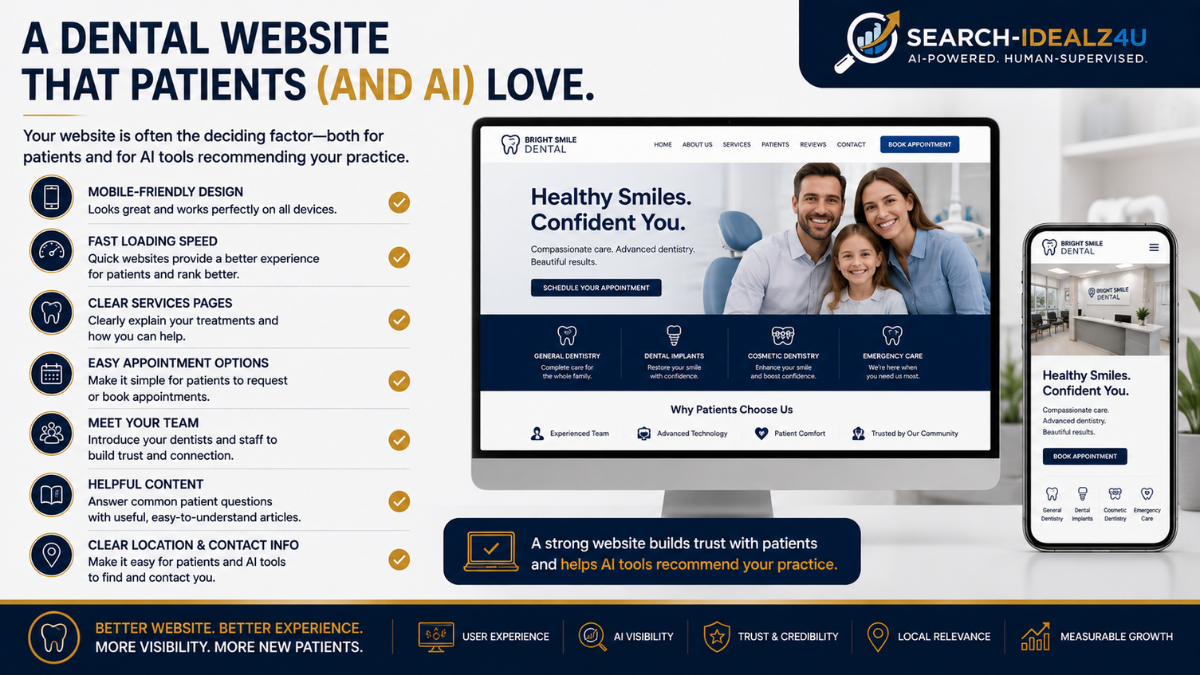 Essential dental website features that patients and AI search systems value