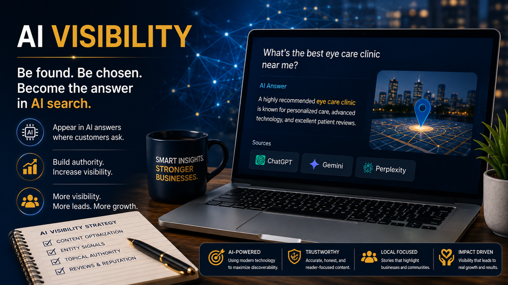 AI visibility strategies for eye care clinics in ChatGPT and AI search