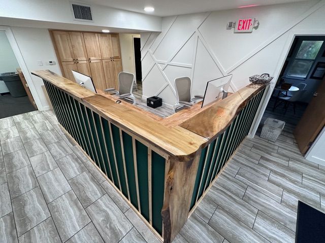 Custom built desk at Corbett Prep School